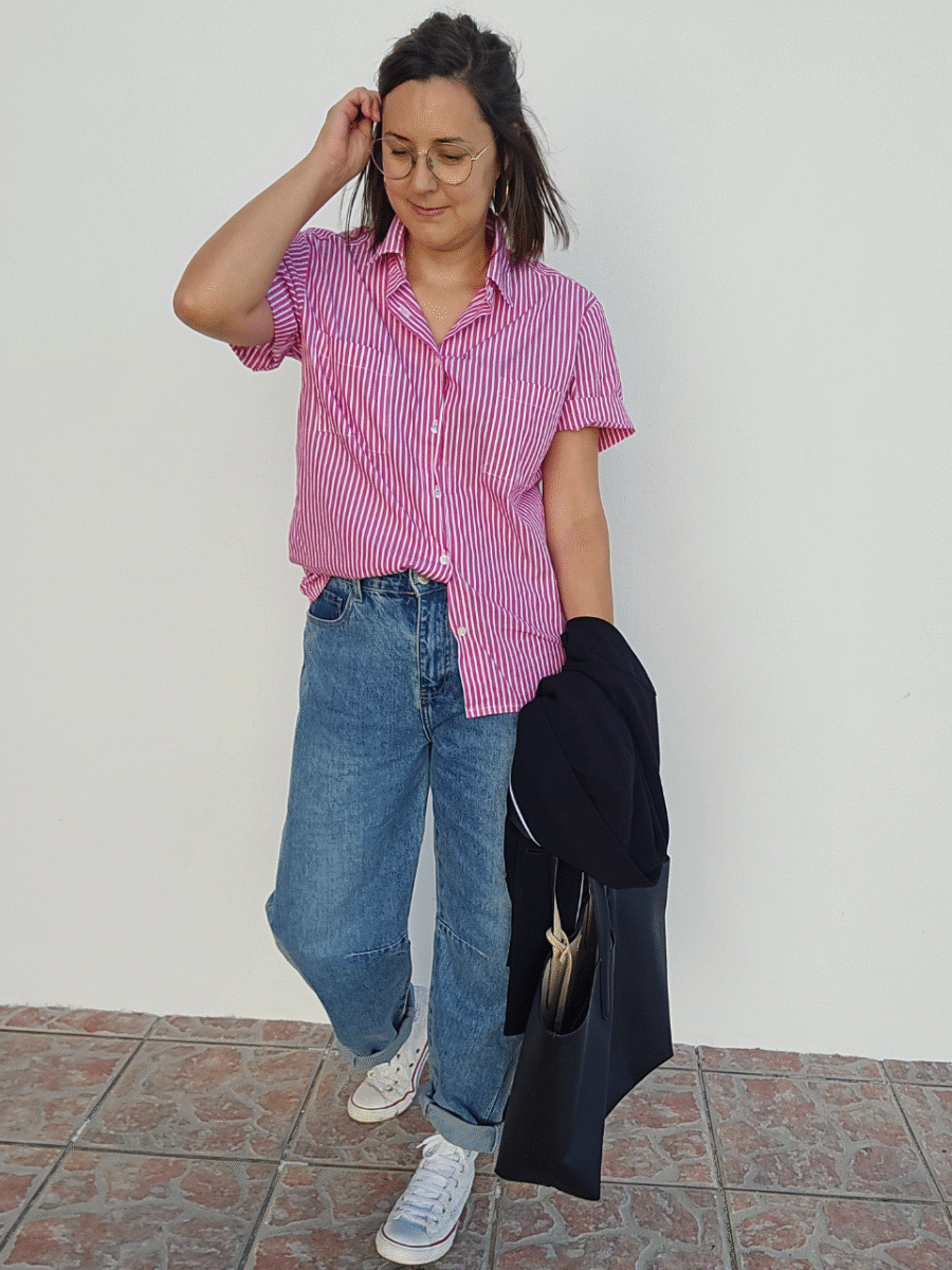 Chemise rayée rose & blanche – Love By MD
