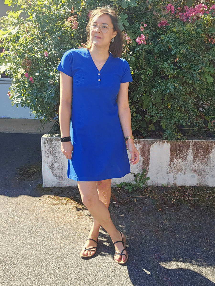 Robe courte bleu roi - Love By MD robe inspiration lacoste